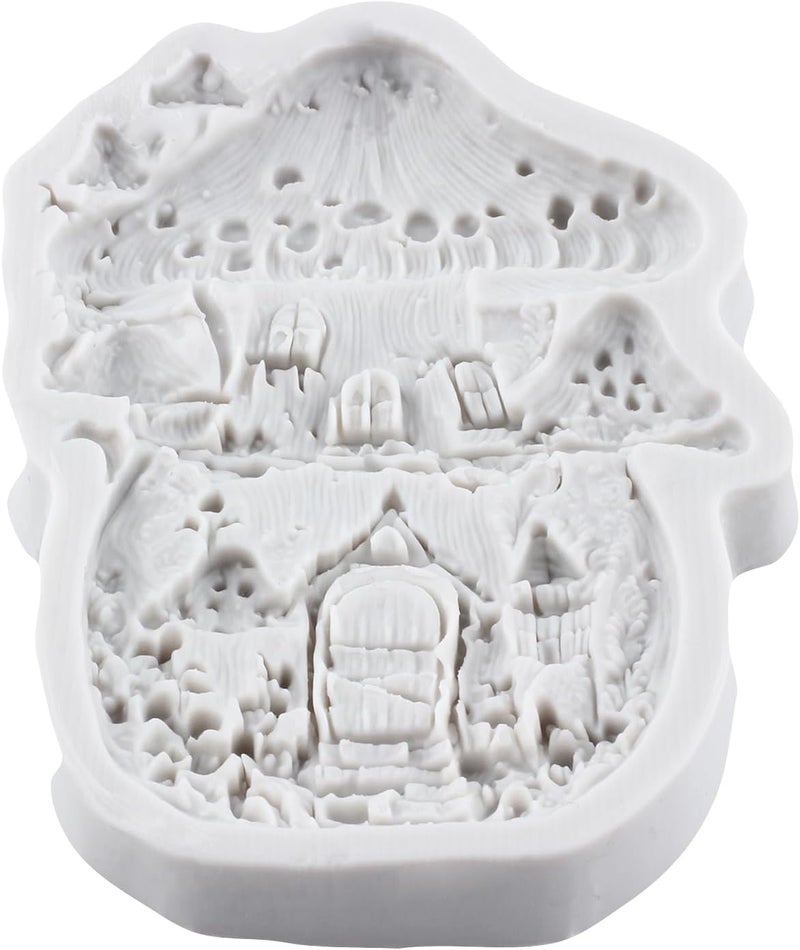 TAOXIBEI Mushroom House Polymer Clay Mold Tree House Silicone Molds for DIY Crafts Epoxy Resin Casting Air Dry Polymer Clay Plaster Jewelry Making - Image 5